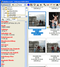 EXIF Data in the Browse Window